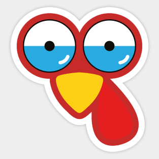 Turkey Face Costume T-Shirt Sticker